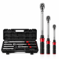 Coffret 3 Clés Dynamométriques 1/4" 3/8" 1/2" 5-220 N.m