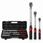 Coffret 3 Clés Dynamométriques 1/4" 3/8" 1/2" 5-220 N.m