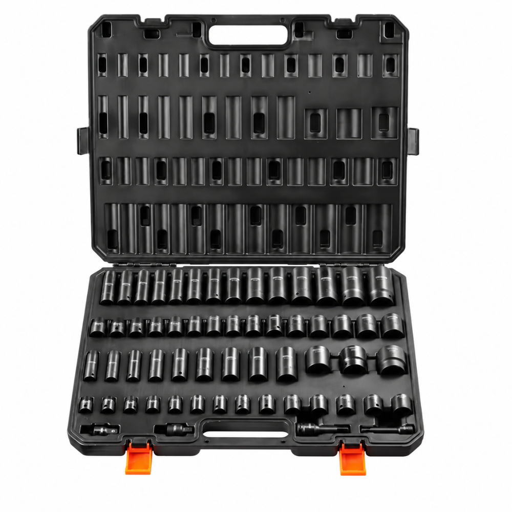 Coffret à Douilles à Chocs 3/8" 1/2" 59 Pièces 6-32 mm