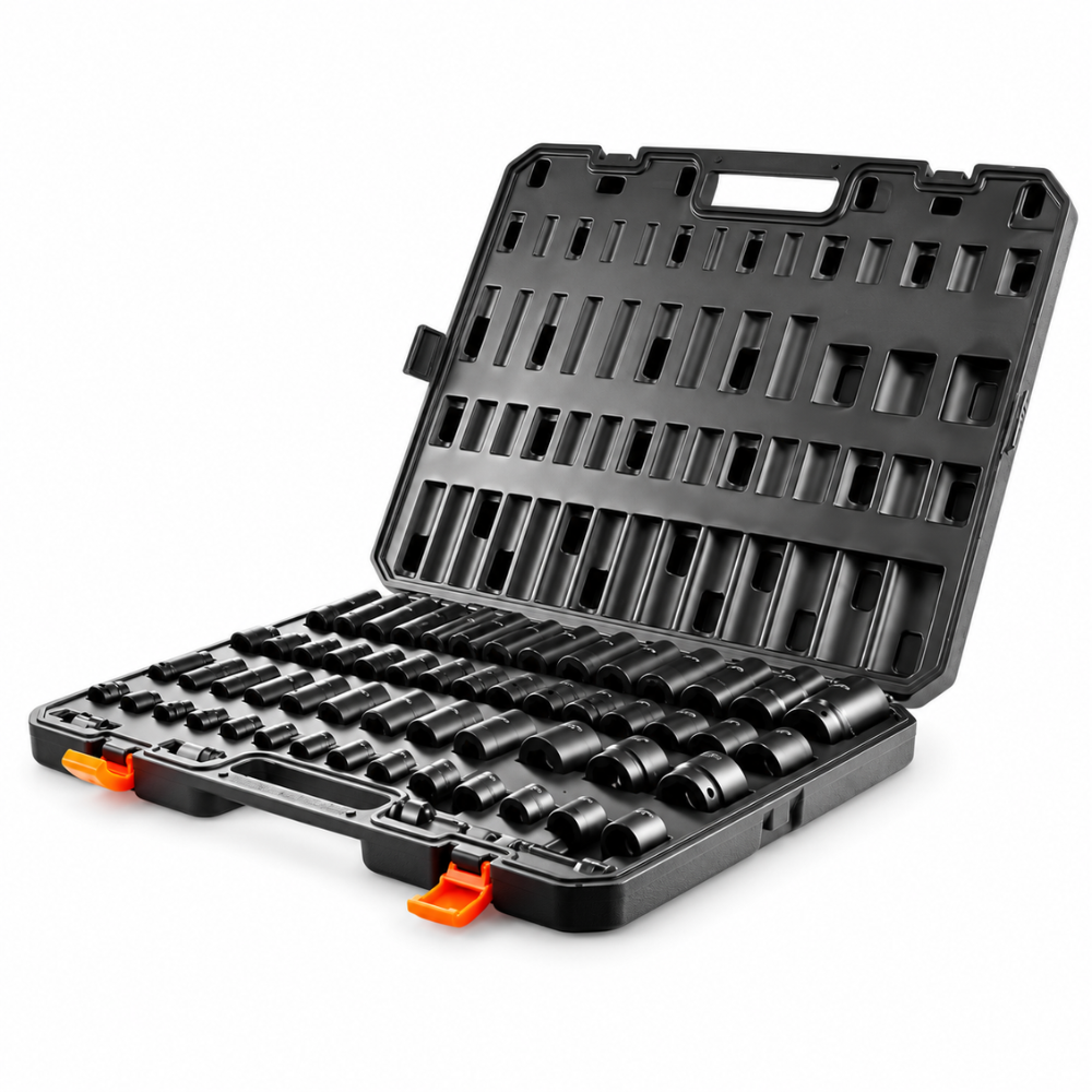 Coffret à Douilles à Chocs 3/8" 1/2" 59 Pièces 6-32 mm