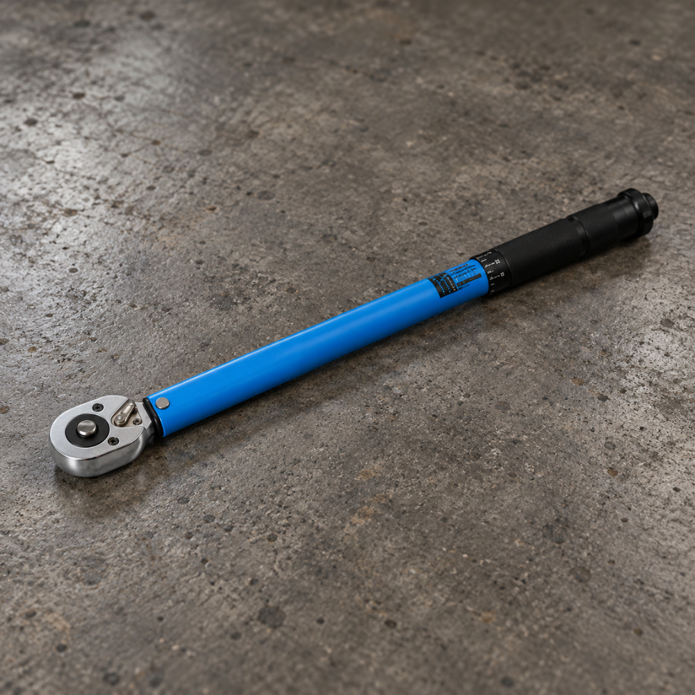 Clé Dynamométrique 3/8" Bidirectionnelle Bleue, 3 Plages au Choix