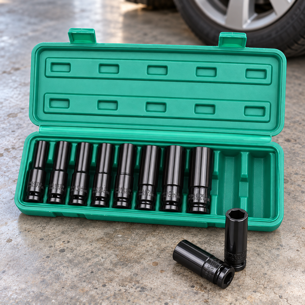 Coffret à Douilles à Chocs 1/2" 10 Pièces 10-24 mm