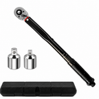 Clé Dynamométrique 1/2" 28-210 N.m Noire avec Adaptateurs