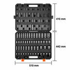 Coffret à Douilles à Chocs 3/8" 1/2" 59 Pièces 6-32 mm