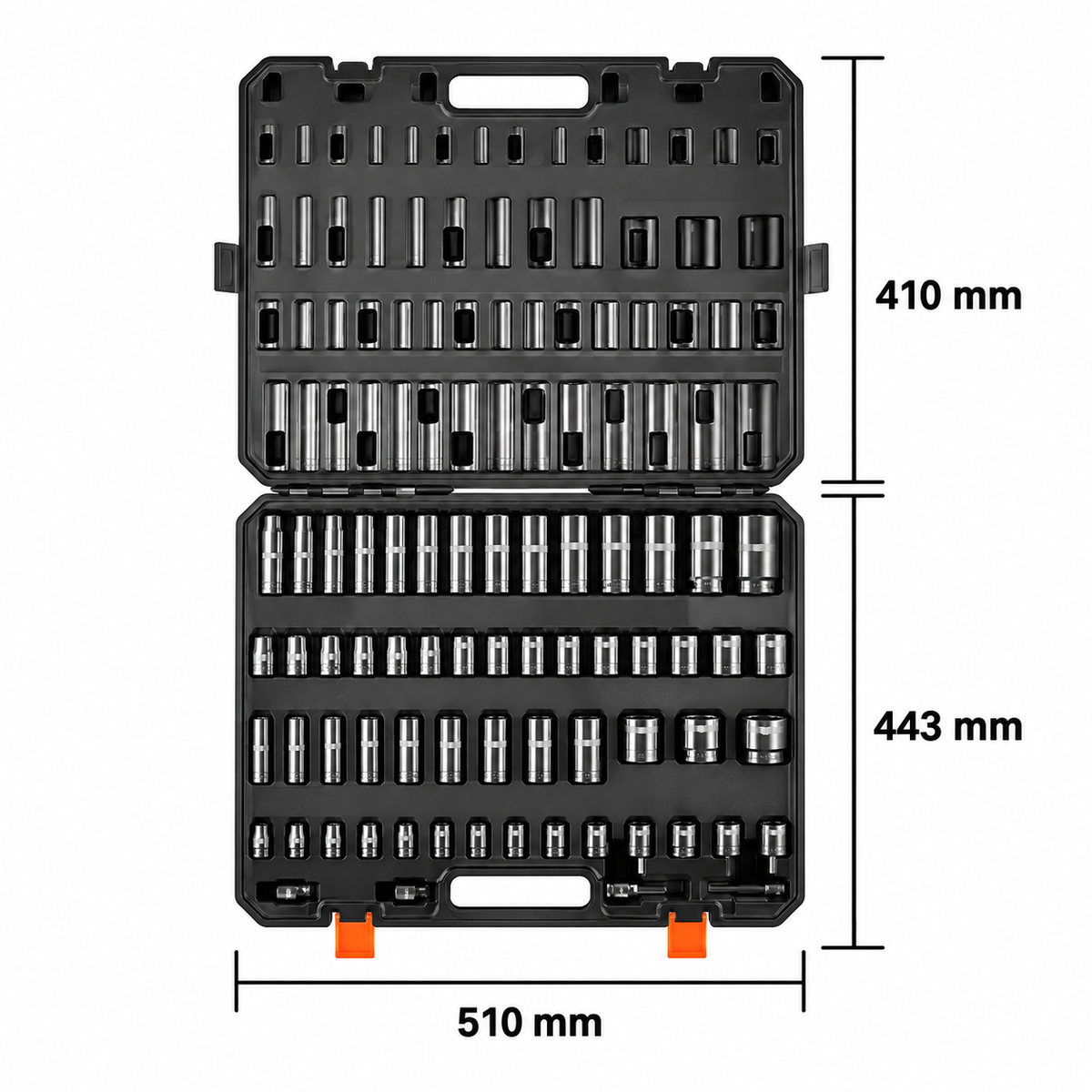 Coffret à Douilles à Chocs 3/8" 1/2" 59 Pièces 6-32 mm